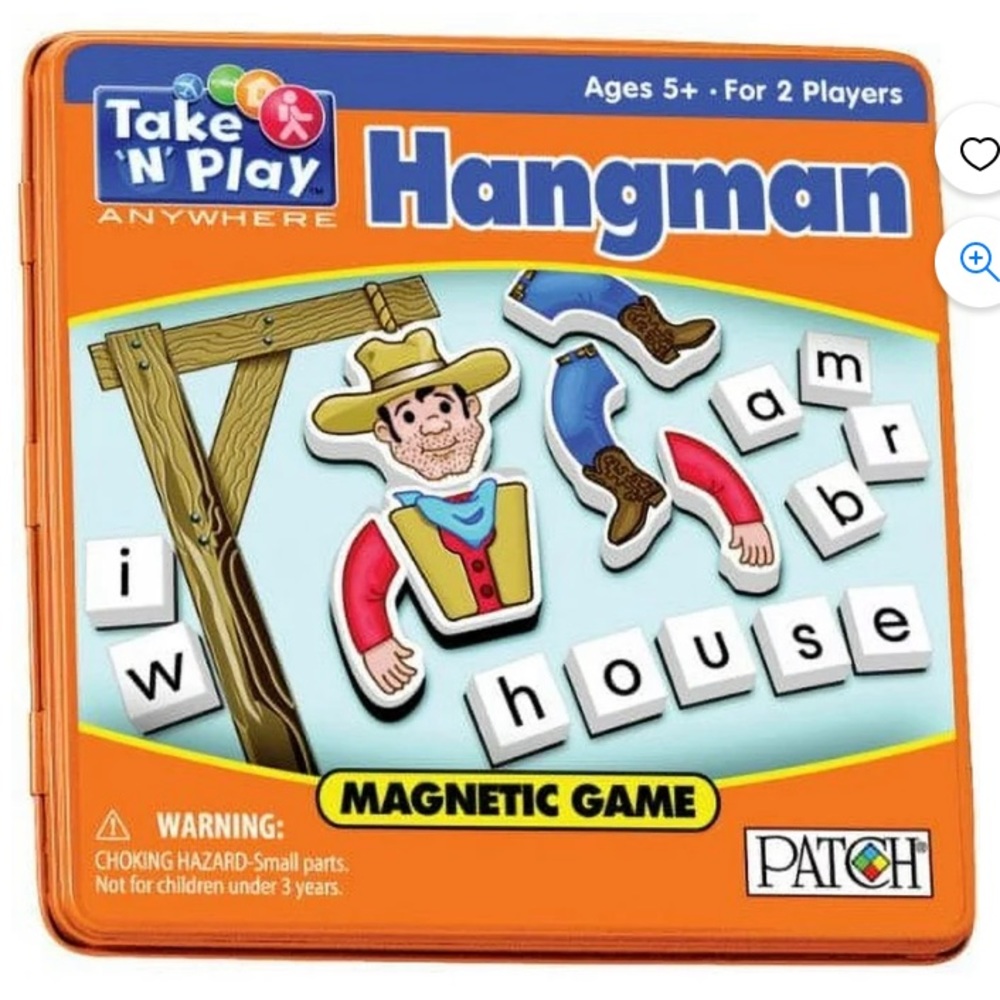 Take *N* Play Anywhere NIB Hangman Game Ages 5+ Sealed Metal Case 2 Players